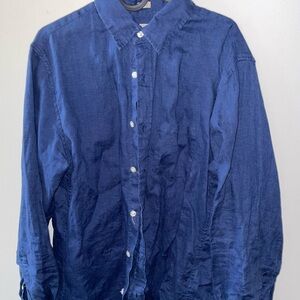 J crew Navy Blue Button-Up Shirt